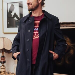 Men’s Vintage Navy Trench Coat